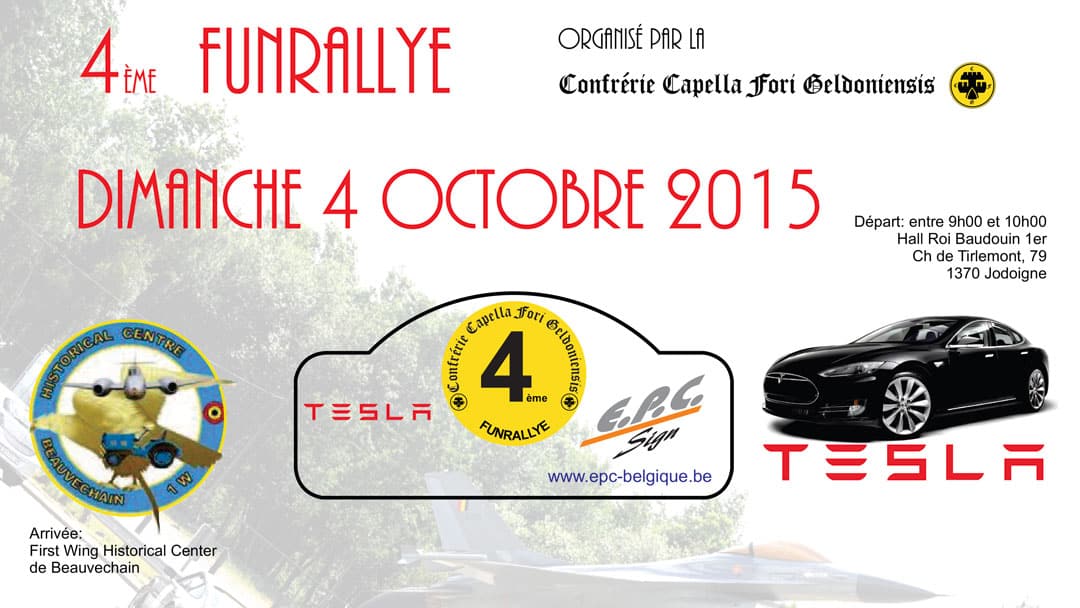 Affiche fun rallye 2015 - Confrérie Capella Fori Geldoniensis